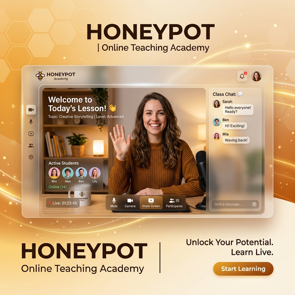 Honeypot Academy Virtual Classroom Interface